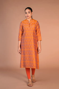 Image of Pochampally Silk Ikat Kurti