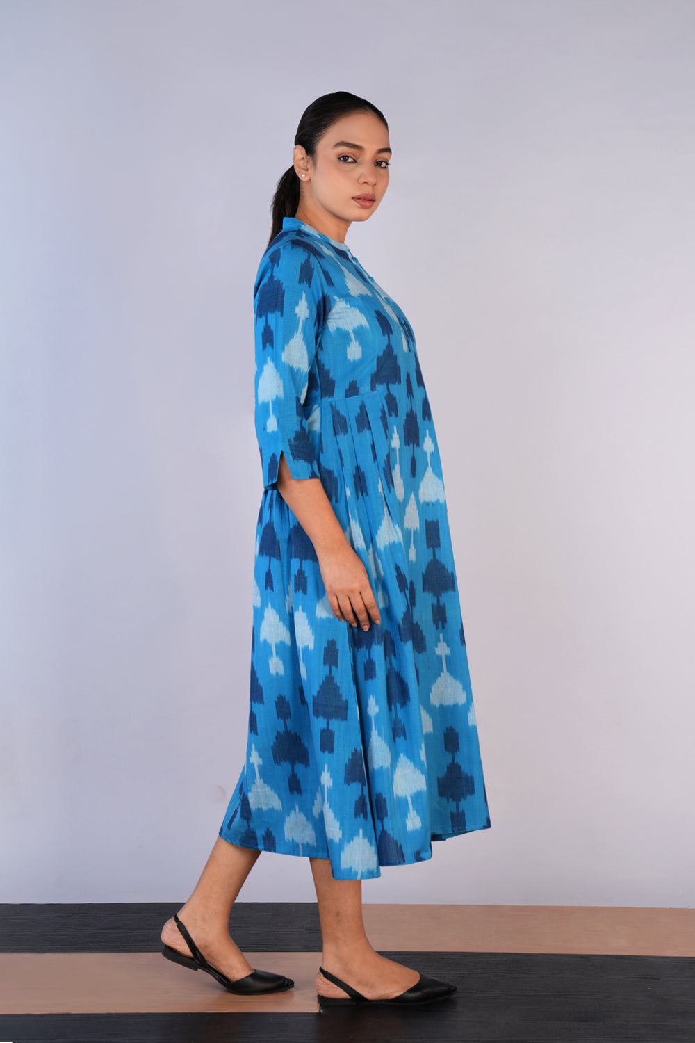 Handwoven cotton Pochampally Ikat dress