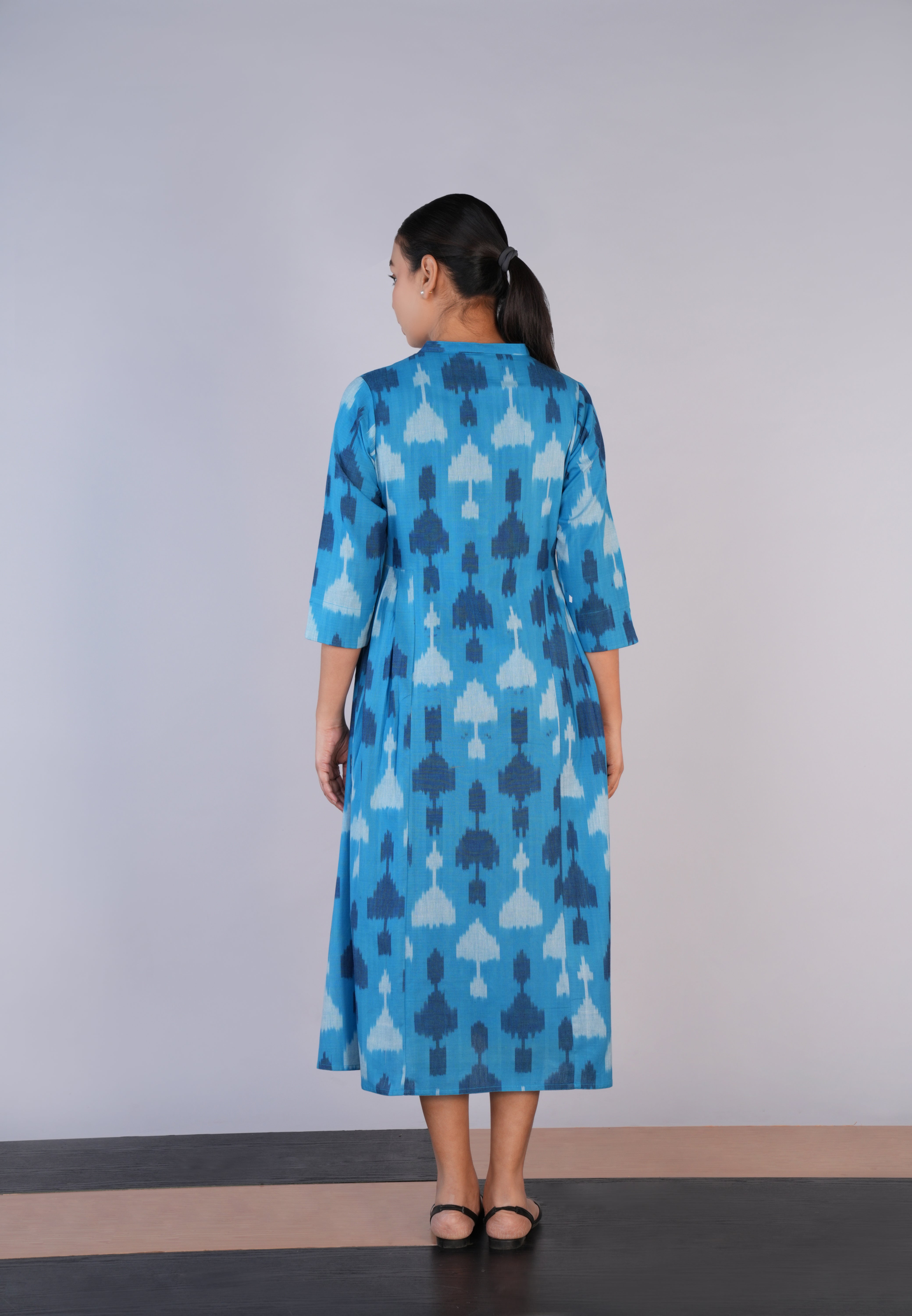 Handwoven cotton Pochampally Ikat dress