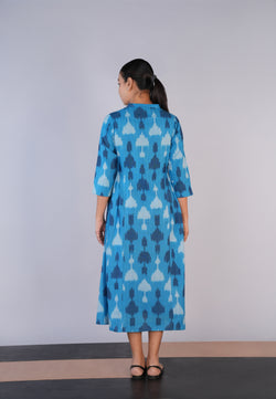 Image of Handwoven cotton Pochampally Ikat dress