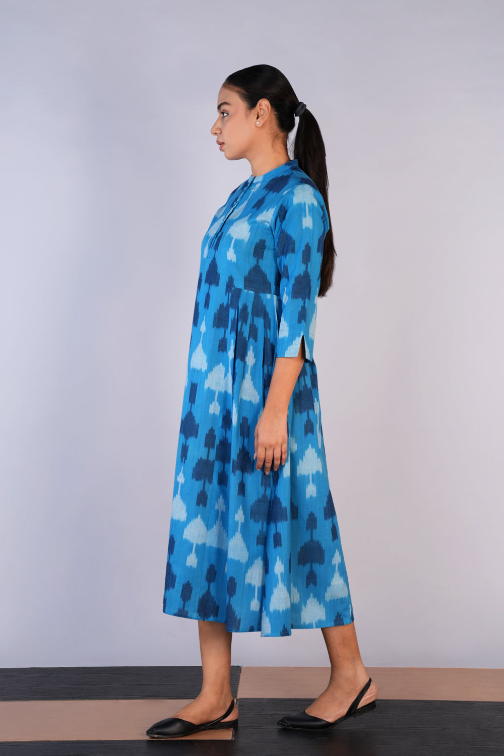 Handwoven cotton Pochampally Ikat dress