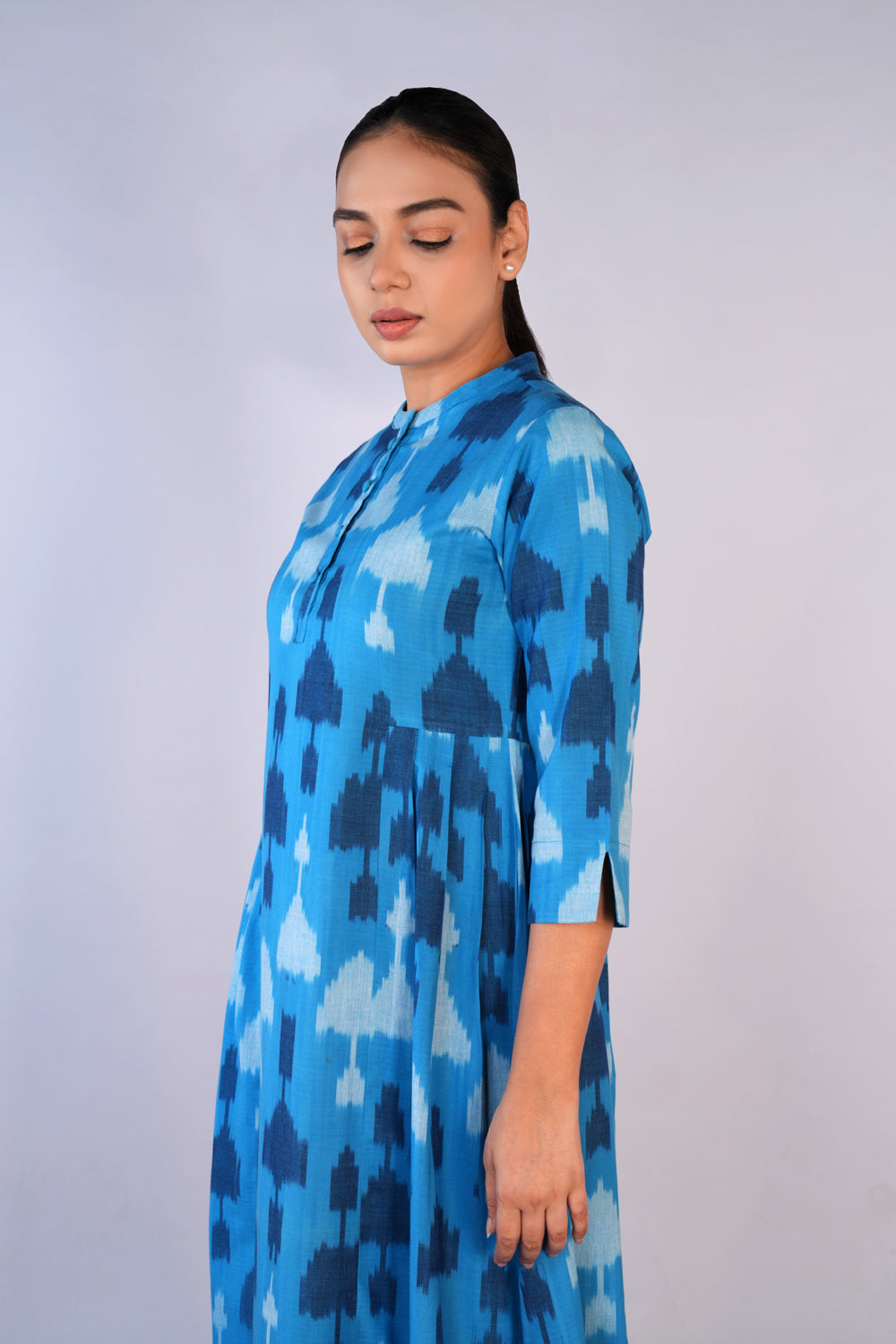 Handwoven cotton Pochampally Ikat dress