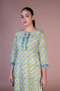 Image of Handblock printed cotton kurti