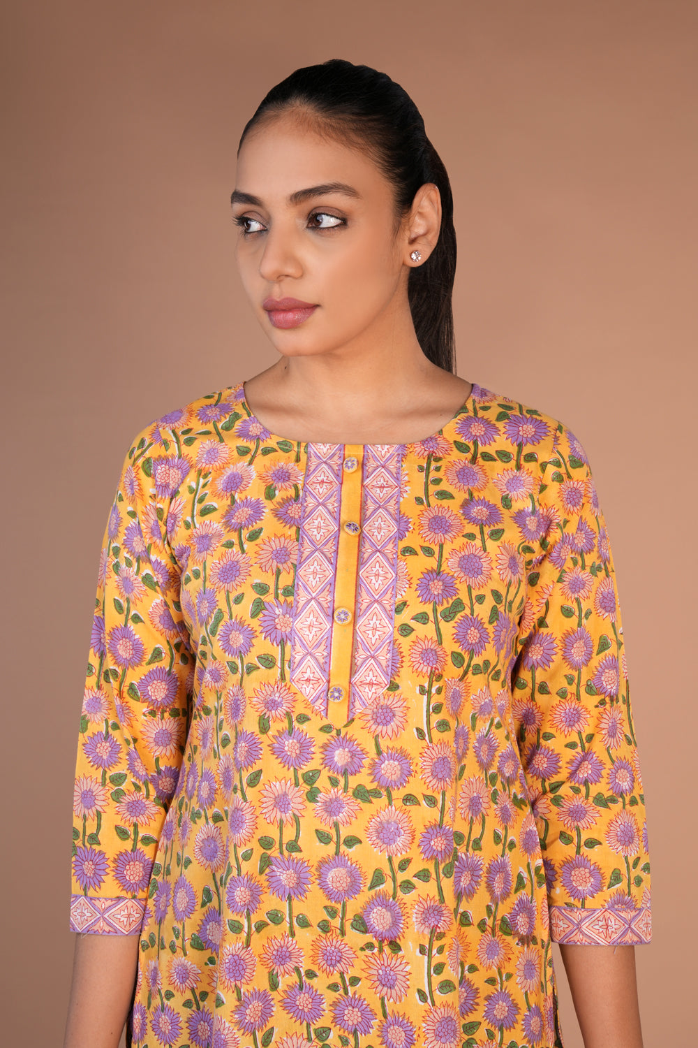 Handblock printed cotton kurti