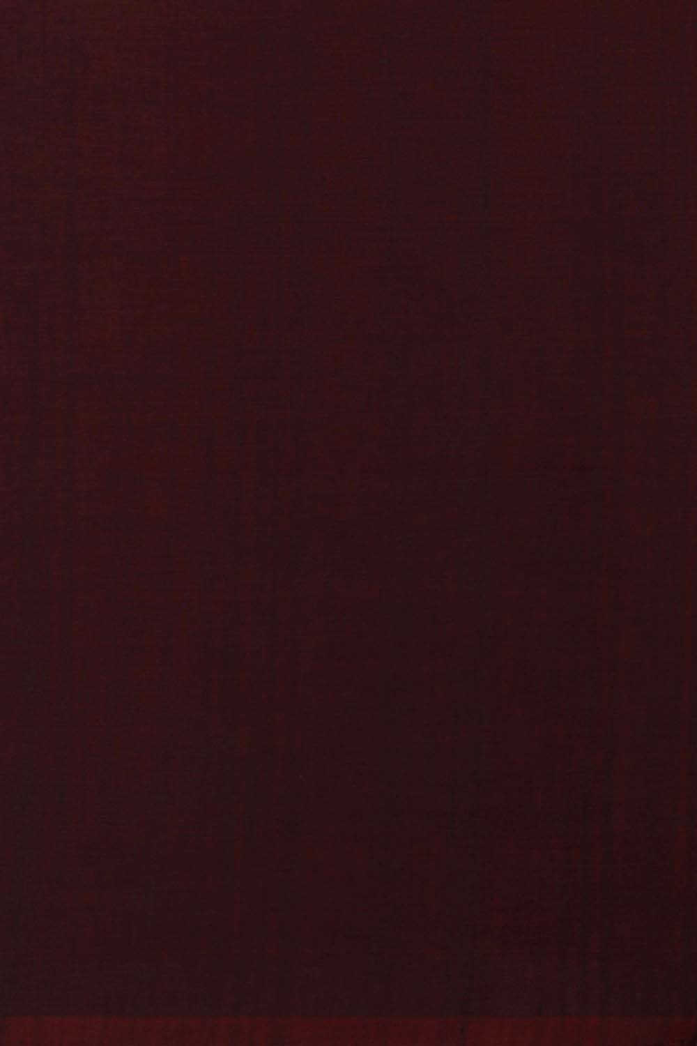 Image of Chocolate Brown Pochampally Cotton Ikat Saree