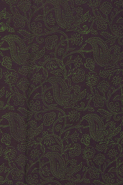 Image of Navy blue hand block printed cotton saree.