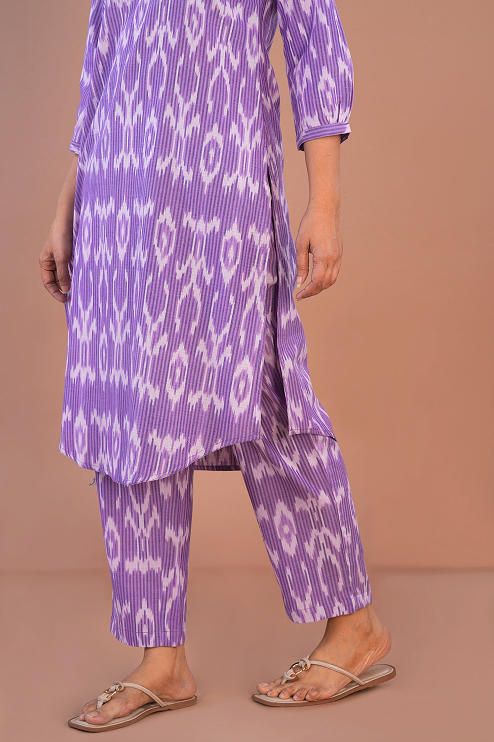 Image of Lilac Pochampally Ikat Coord set