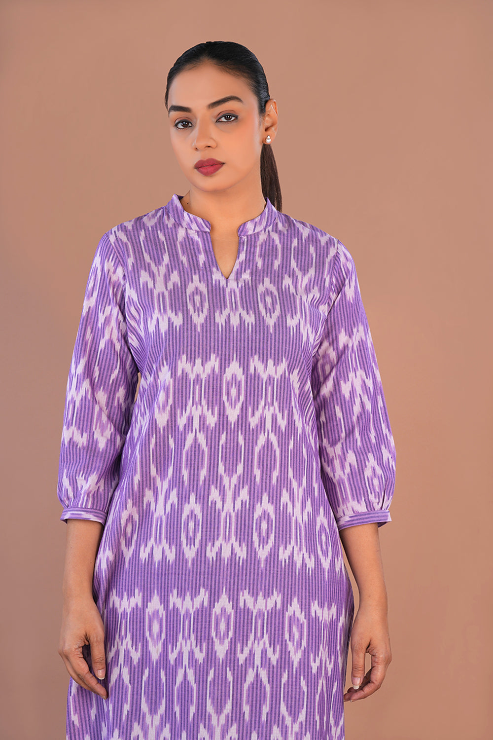 Image of Lilac Pochampally Ikat Coord set