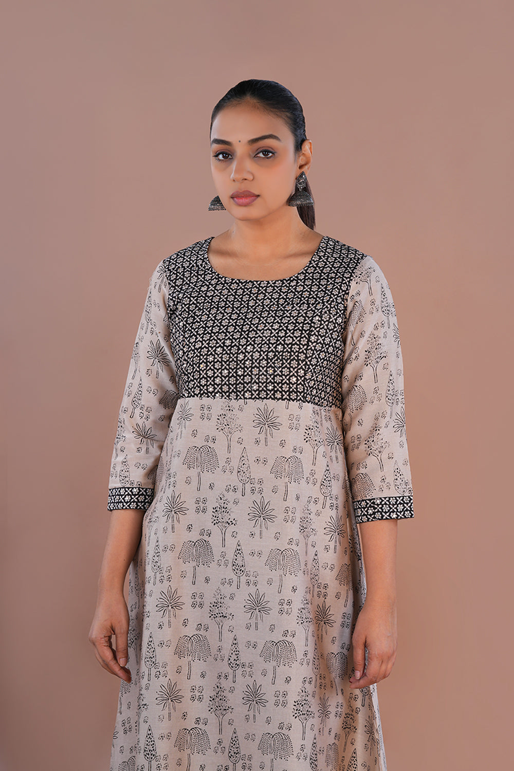Image of Bagh blockprinted Chanderi Kurta set