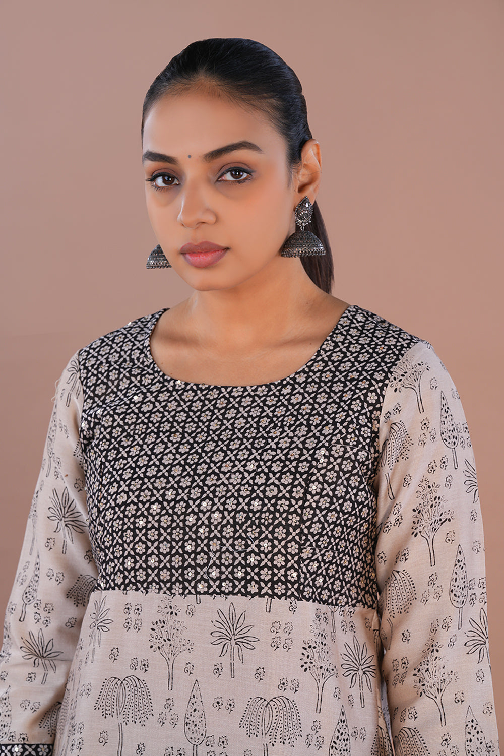 Image of Bagh blockprinted Chanderi Kurta set