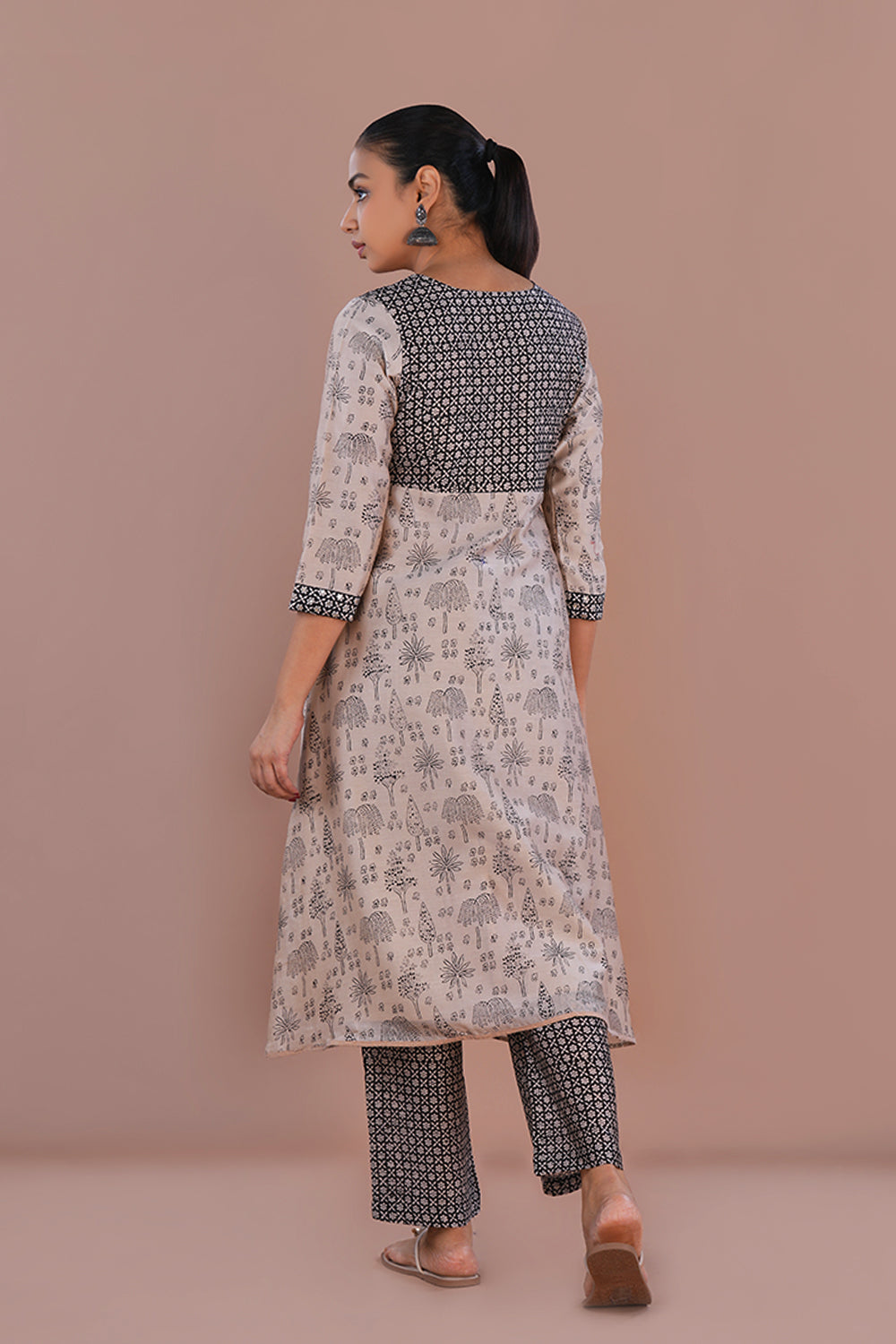 Image of Bagh blockprinted Chanderi Kurta set