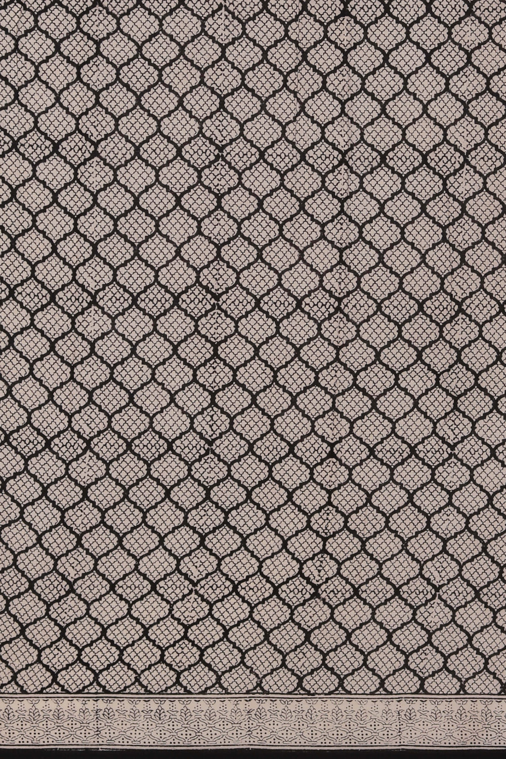 Image of Maroon Lotus Bagh block printed Mul cotton saree