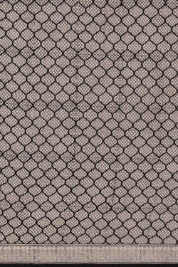 Image of Maroon Lotus Bagh block printed Mul cotton saree