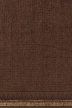 Image of Maroon grey Bagh block printed  Maheswari saree