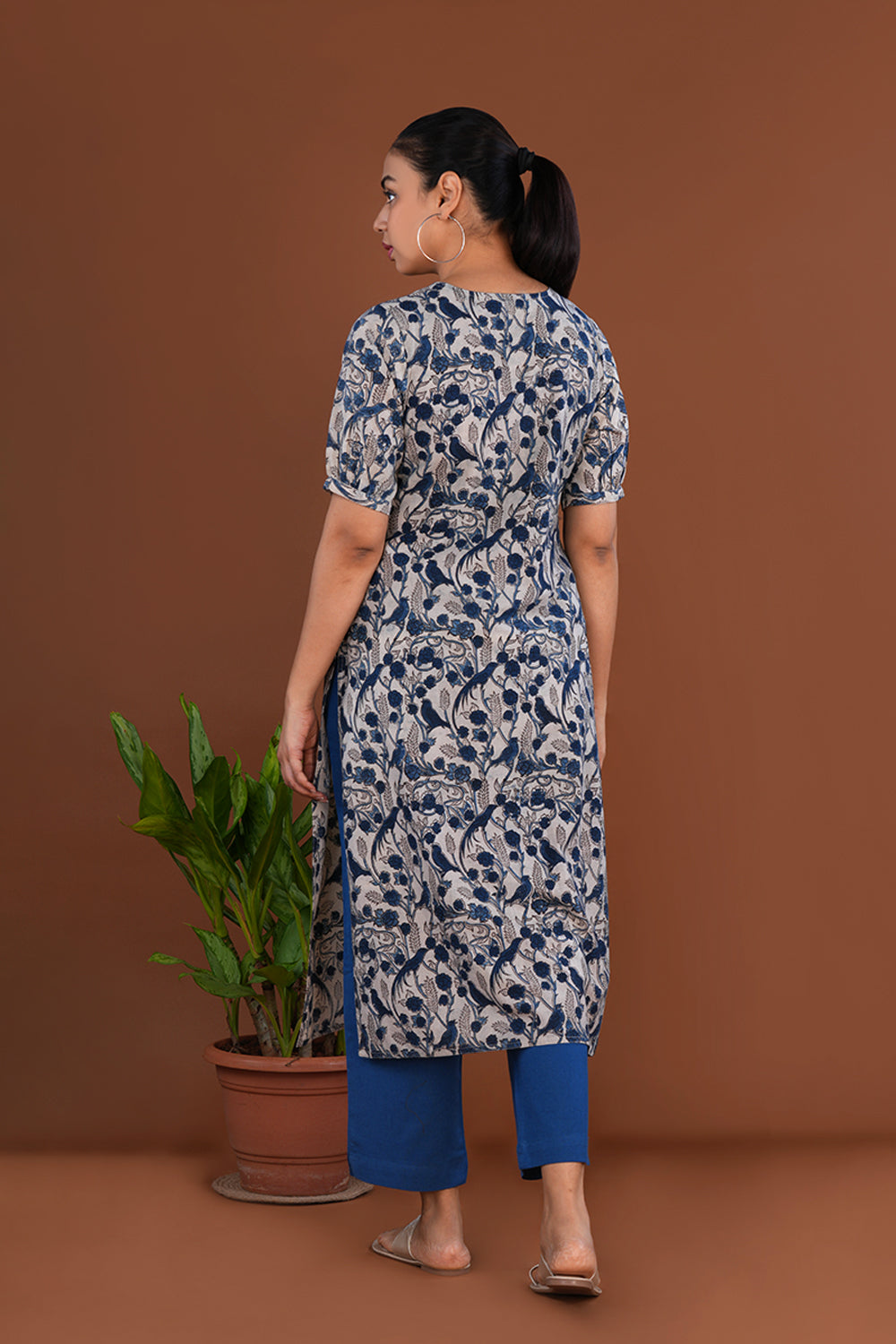 Kalamkari Mulmul Cotton Kurta