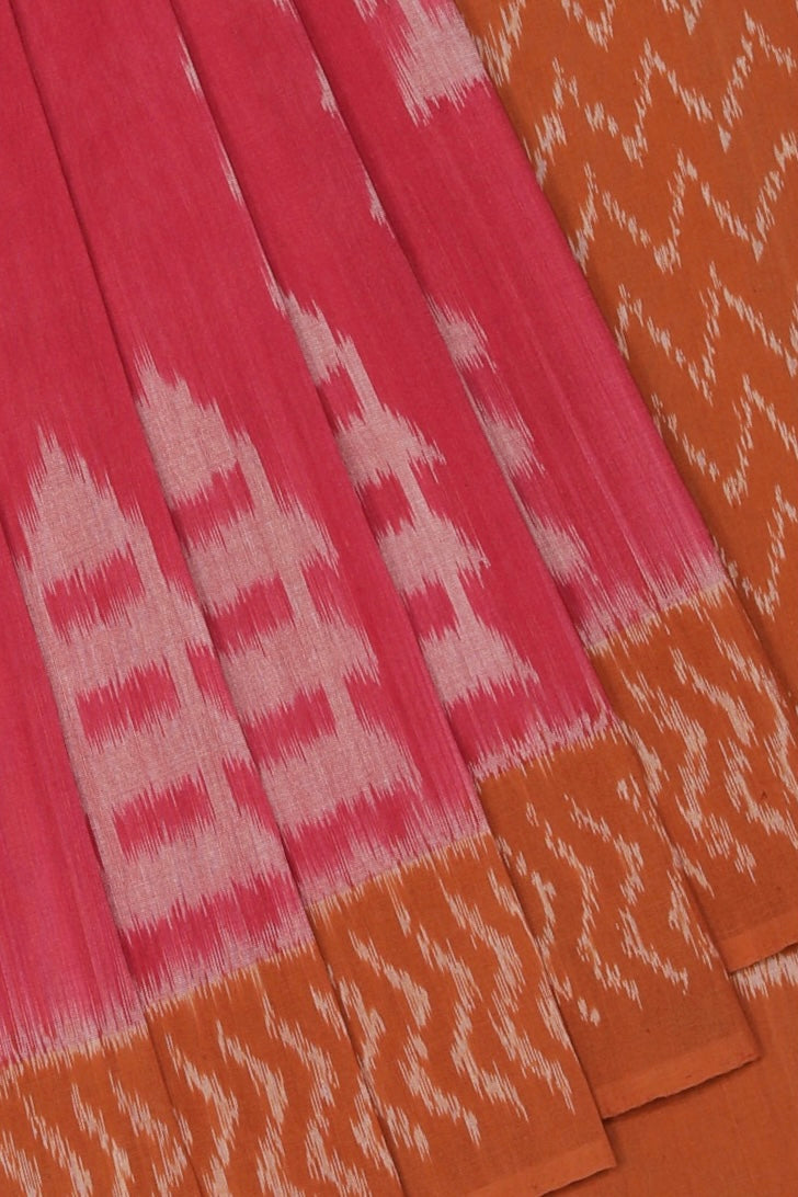 Collection of Pochampally Cotton Ikat saree in a gallery layout