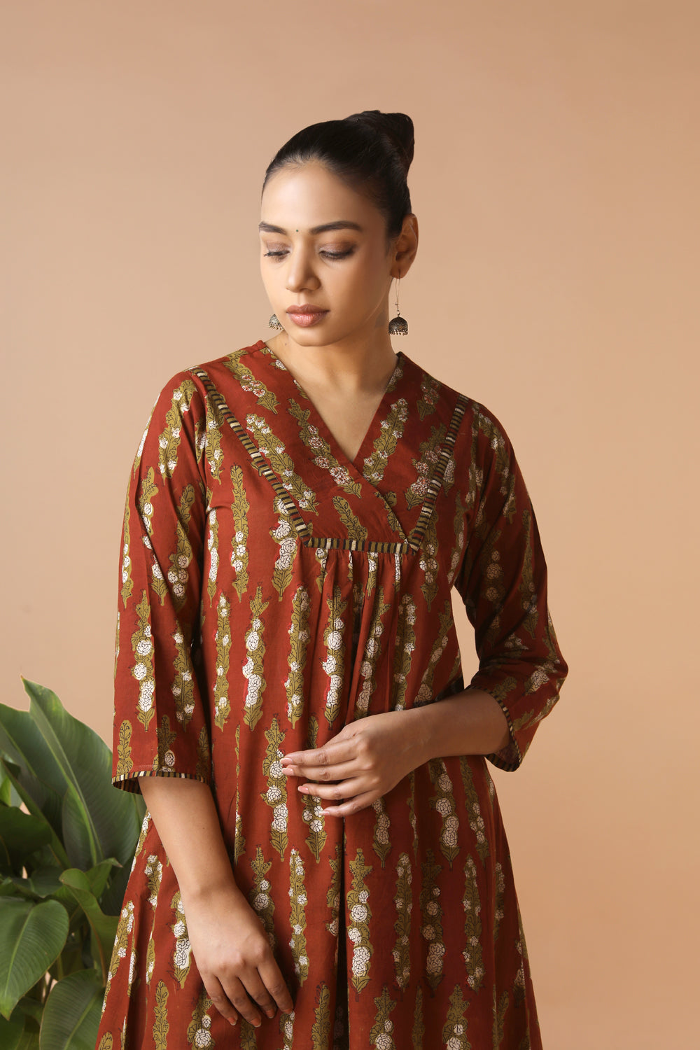 Cotton Bagru Kurta and pants set