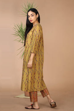 Collection of Kalamkari kurta with pants set. in a gallery layout