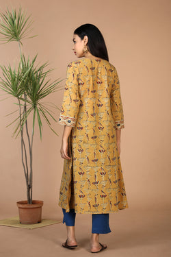 Collection of Ethnic cotton Kalamakari kurti in a gallery layout