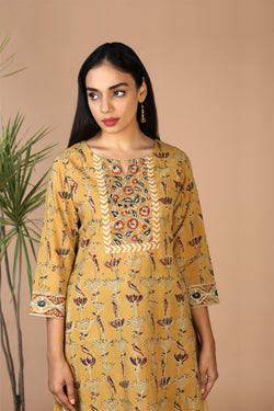 Collection of Ethnic cotton Kalamakari kurti in a gallery layout