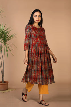 Collection of Cotton kalamkari kurti in a gallery layout