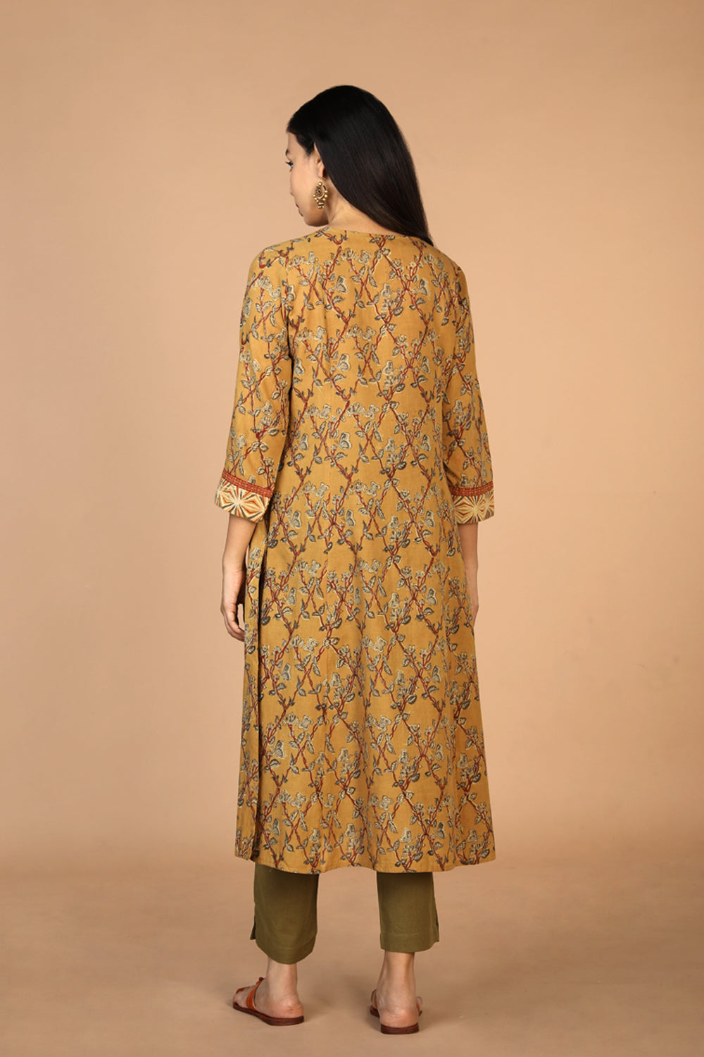 Collection of Ethnic embroidered Kalamkari kurti in a gallery layout