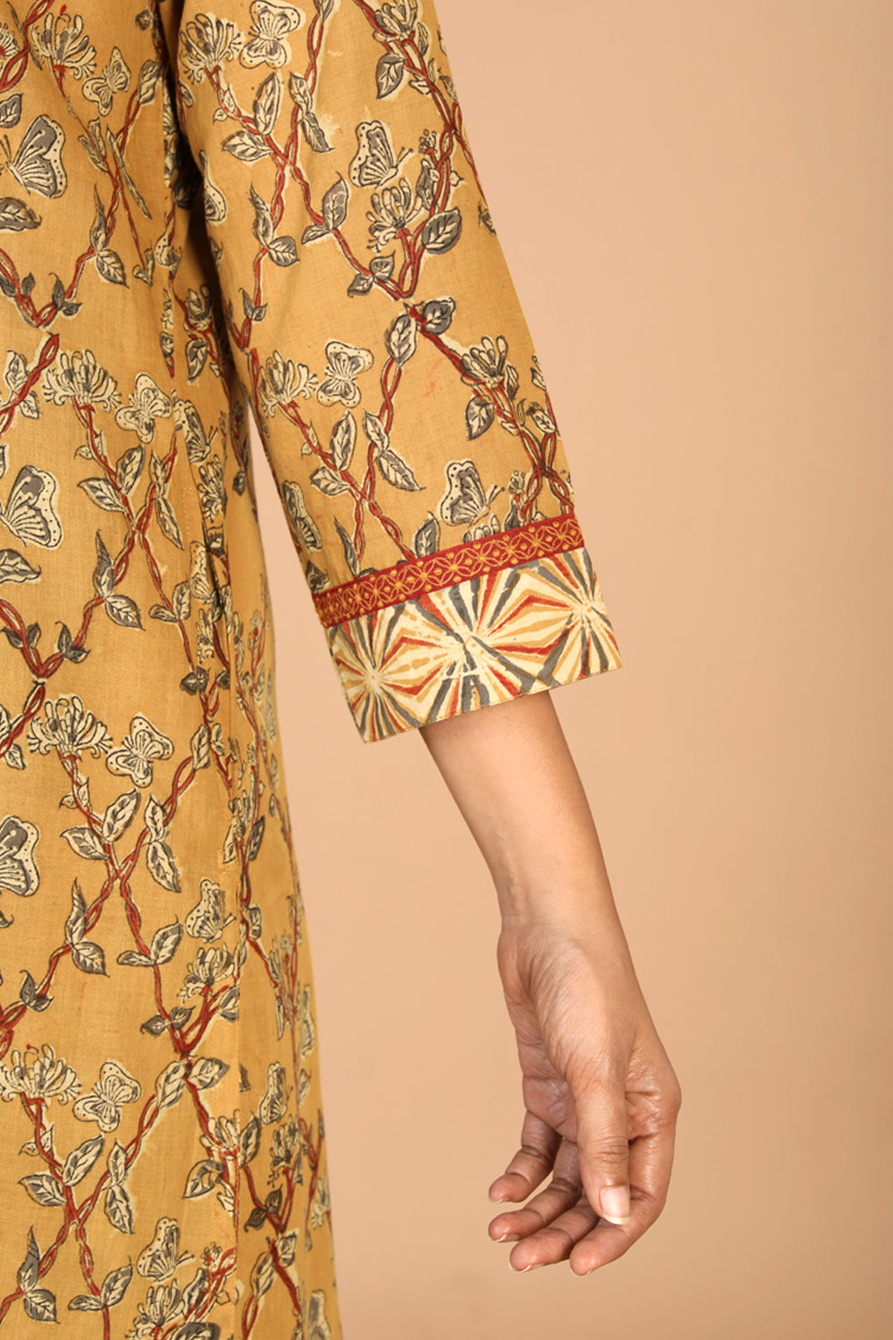 Collection of Ethnic embroidered Kalamkari kurti in a gallery layout