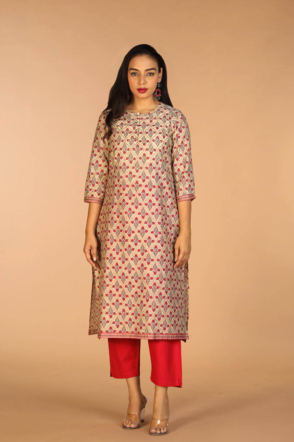 Collection of Festive A line kurti in a gallery layout