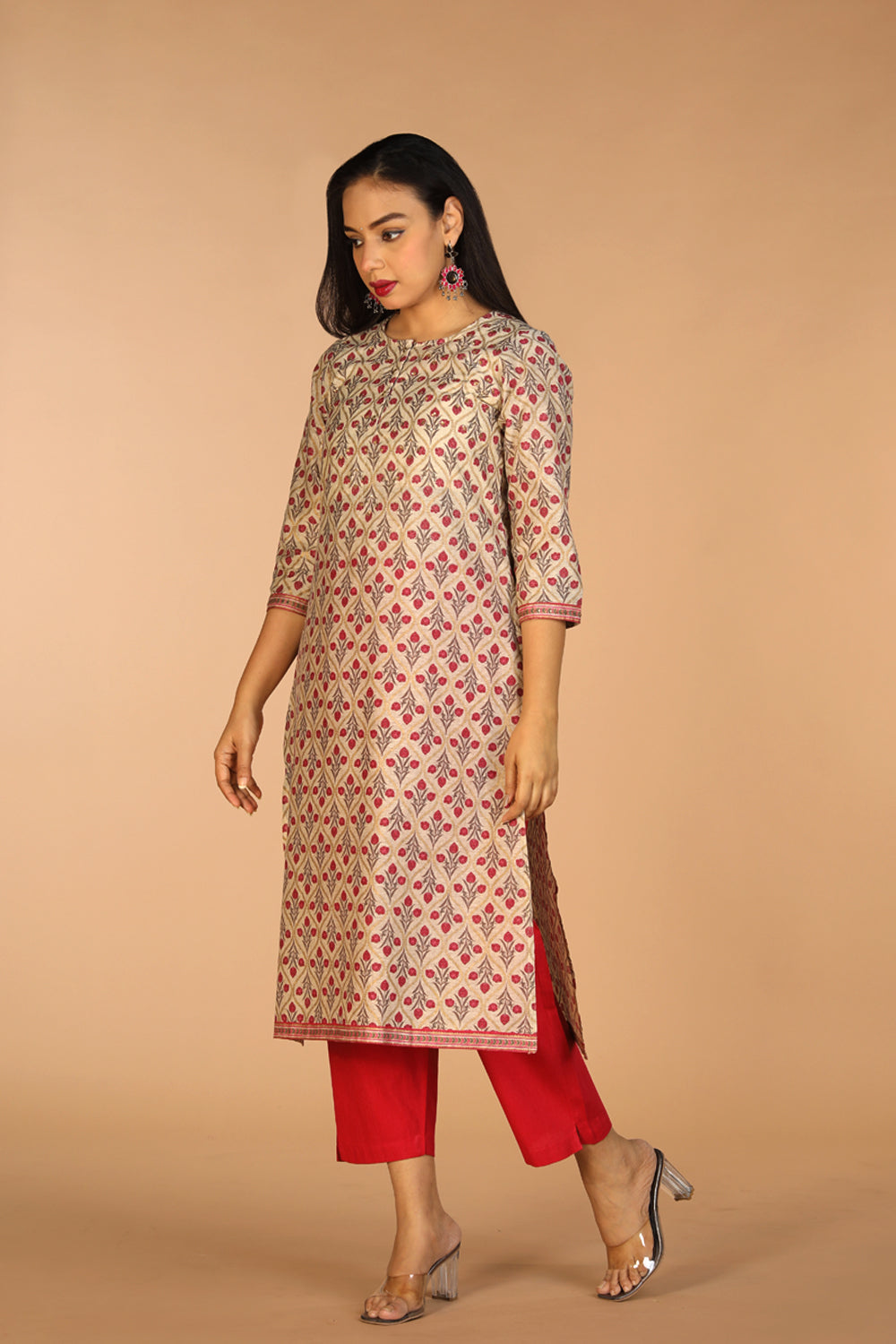 Collection of Festive A line kurti in a gallery layout