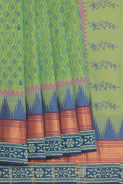 Collection of Hand block printed cotton saree Hand block printed cotton saree in a gallery layout