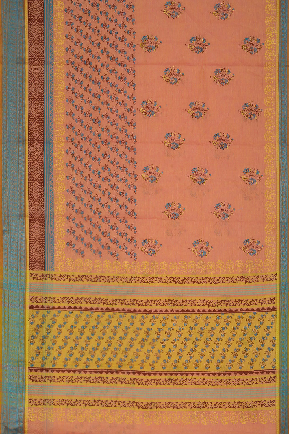 Collection of Hand block printed cotton saree in a gallery layout