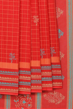 Collection of Hand block printed cotton saree in a gallery layout