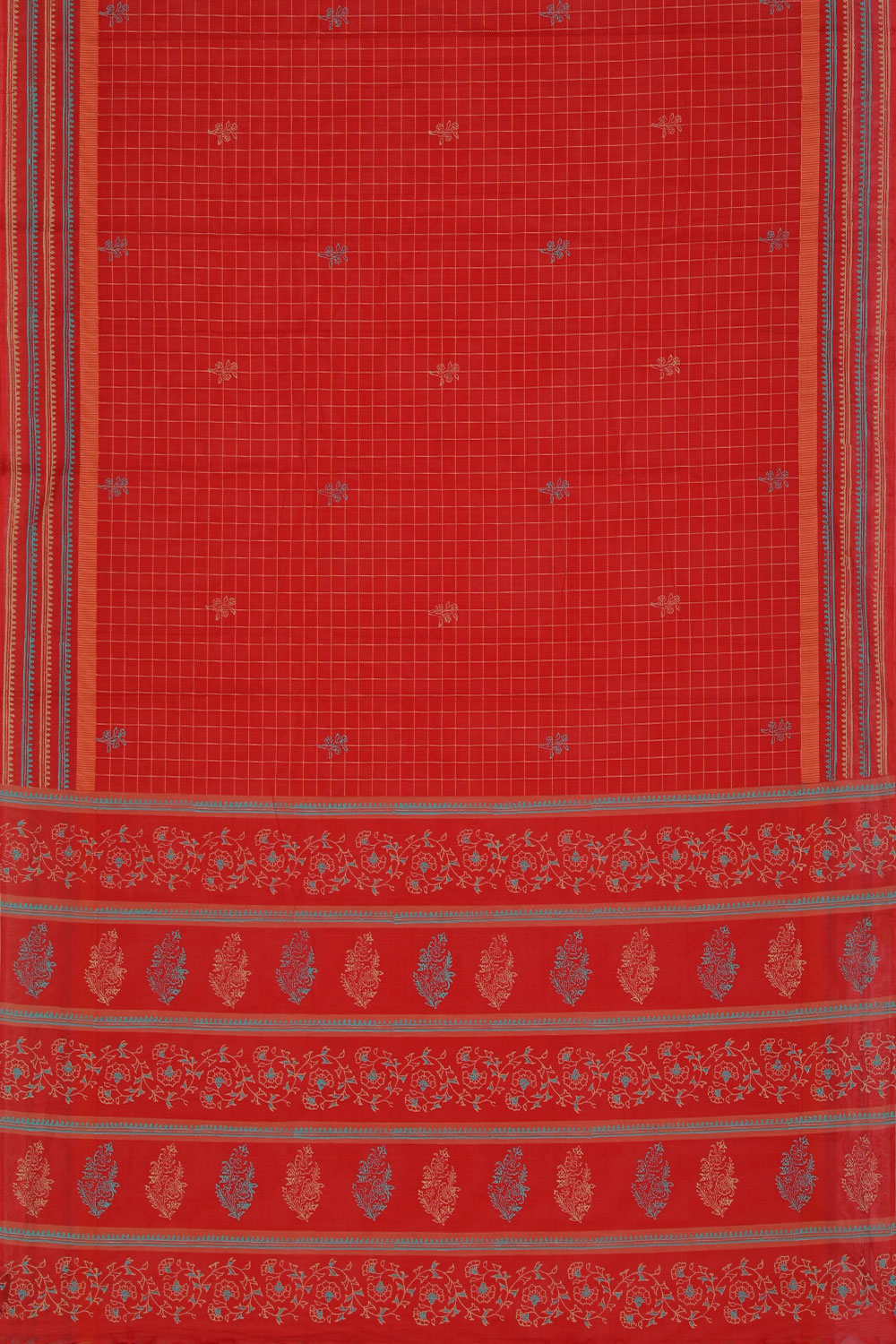 Collection of Hand block printed cotton saree in a gallery layout