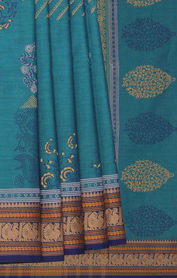 Collection of Hand block printed cotton saree in a gallery layout