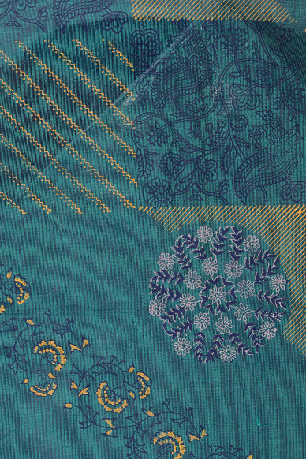 Collection of Hand block printed cotton saree in a gallery layout