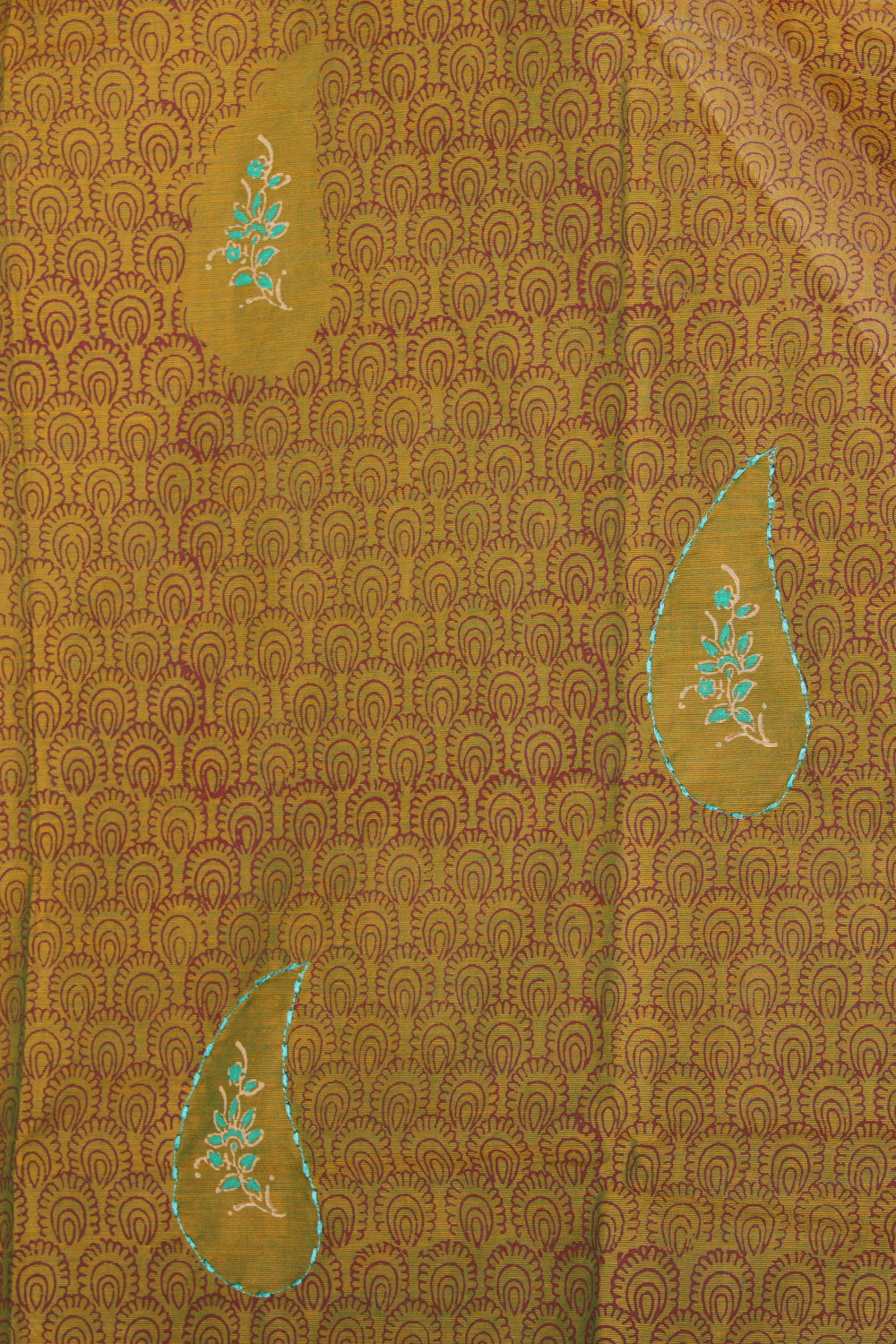 Collection of Hand block printed cotton saree in a gallery layout