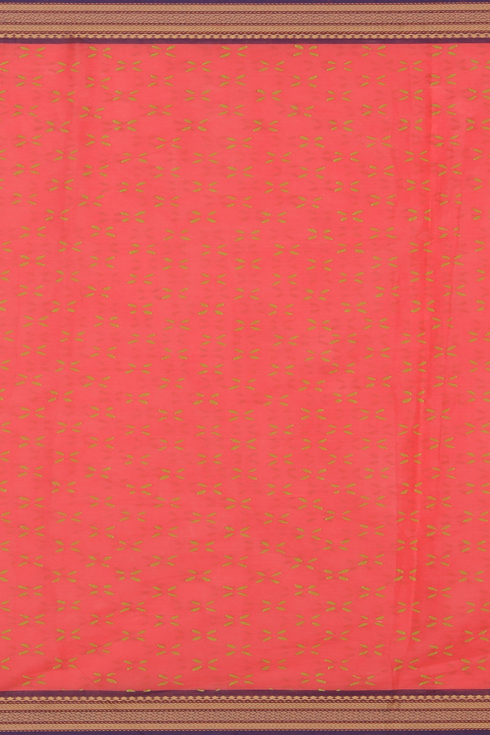 Image of Hand block printed cotton saree