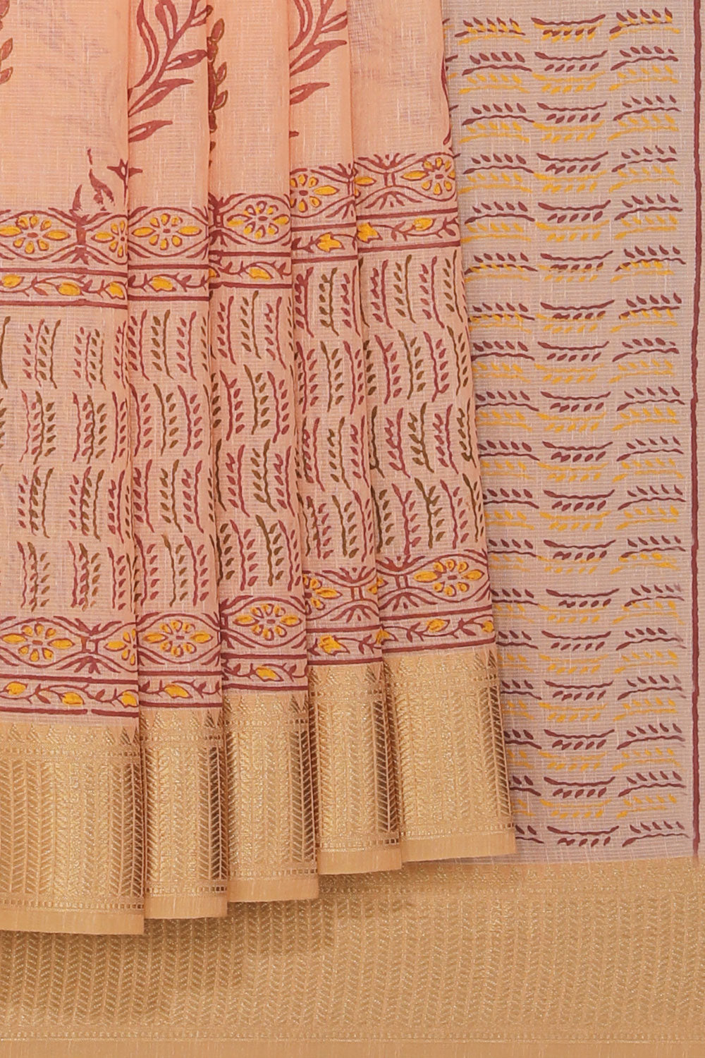 Collection of Hand block printed saree in a gallery layout