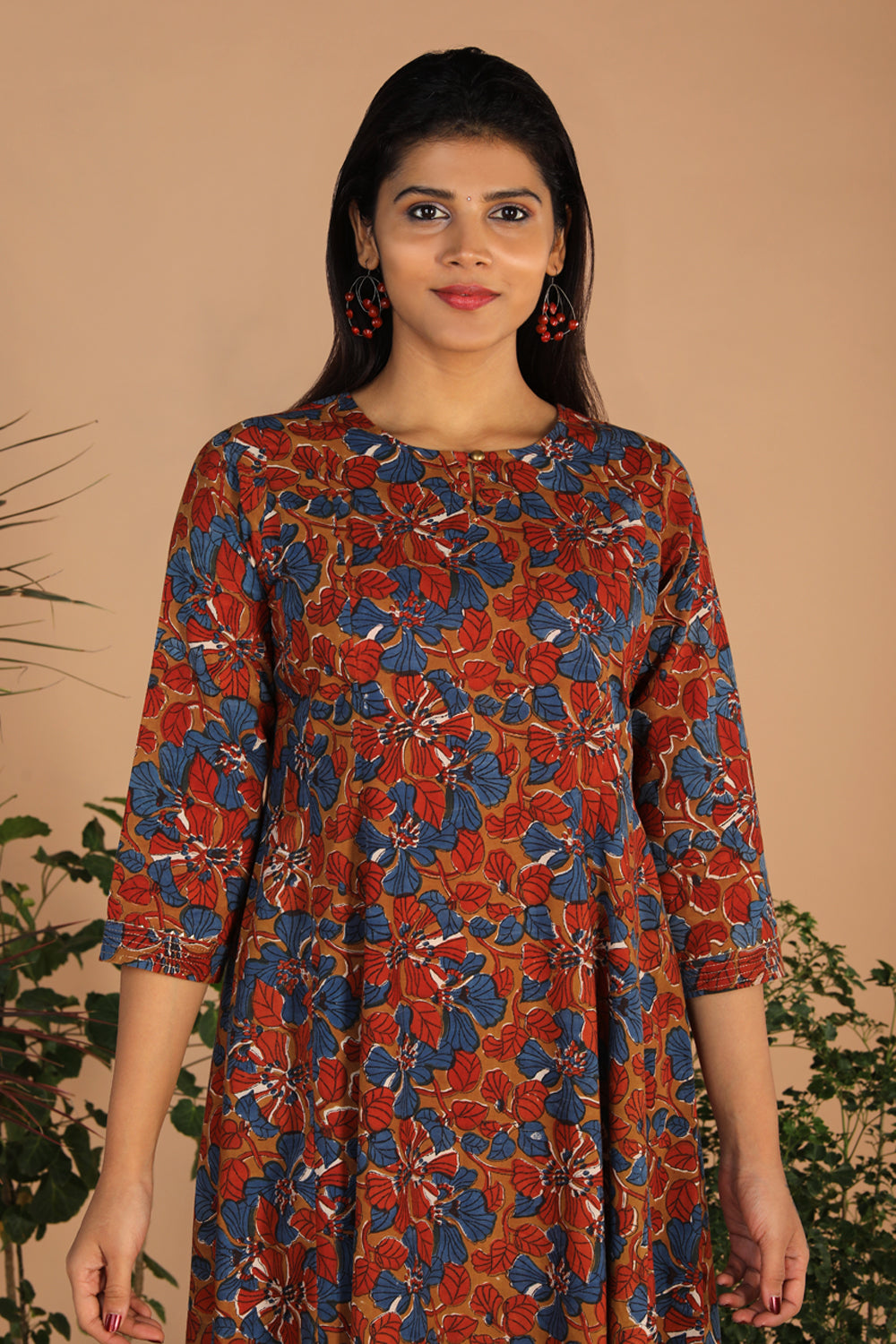 Collection of Cotton Bagru long kurti in a gallery layout