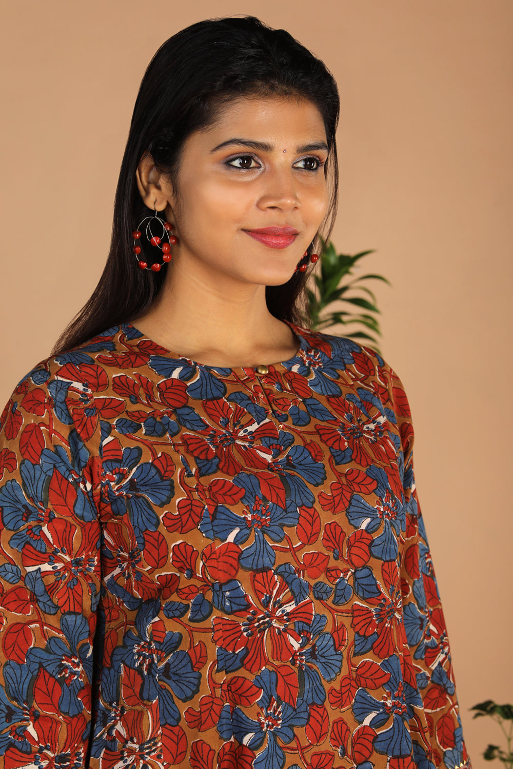 Collection of Cotton Bagru long kurti in a gallery layout