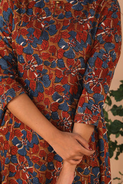 Collection of Cotton Bagru long kurti in a gallery layout