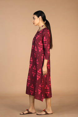 Collection of Pochampally Ikat kurti in a gallery layout