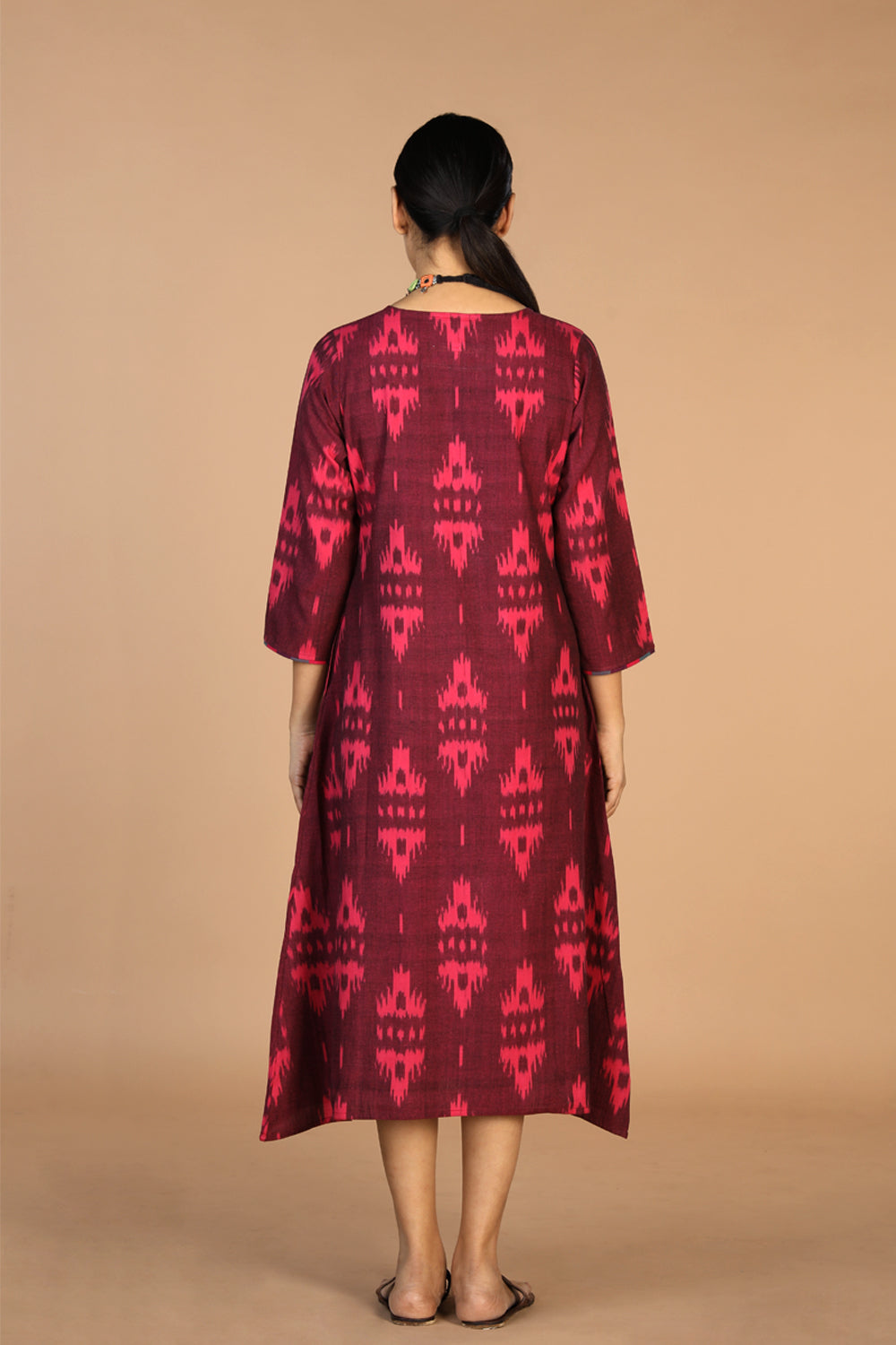 Collection of Pochampally Ikat kurti in a gallery layout