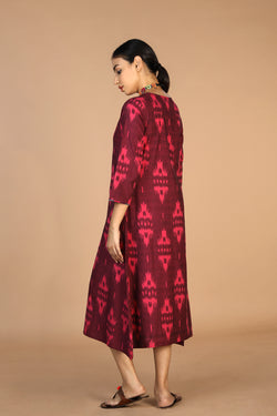 Collection of Pochampally Ikat kurti in a gallery layout