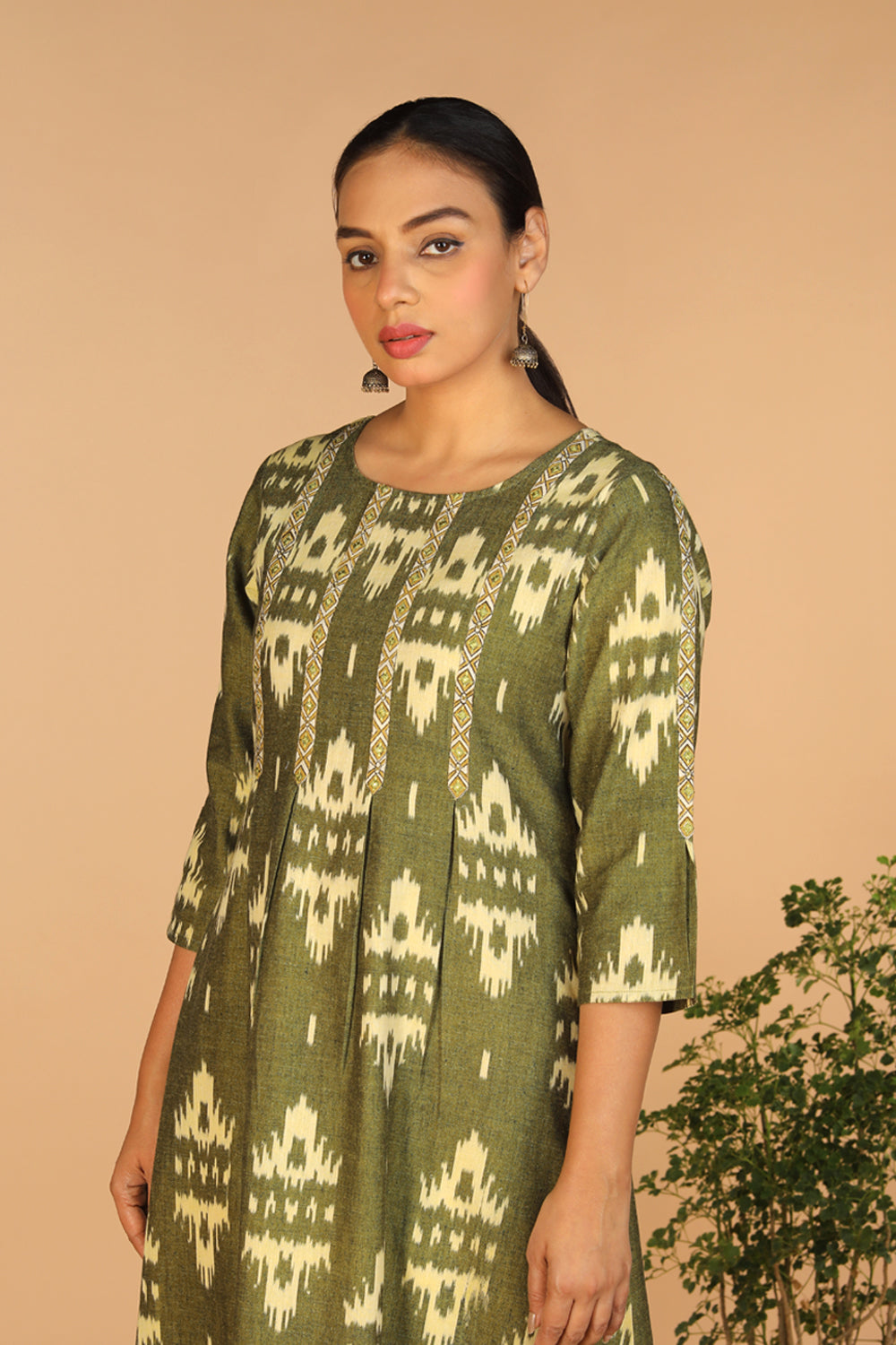 Collection of Cotton Ikat kurti in a gallery layout