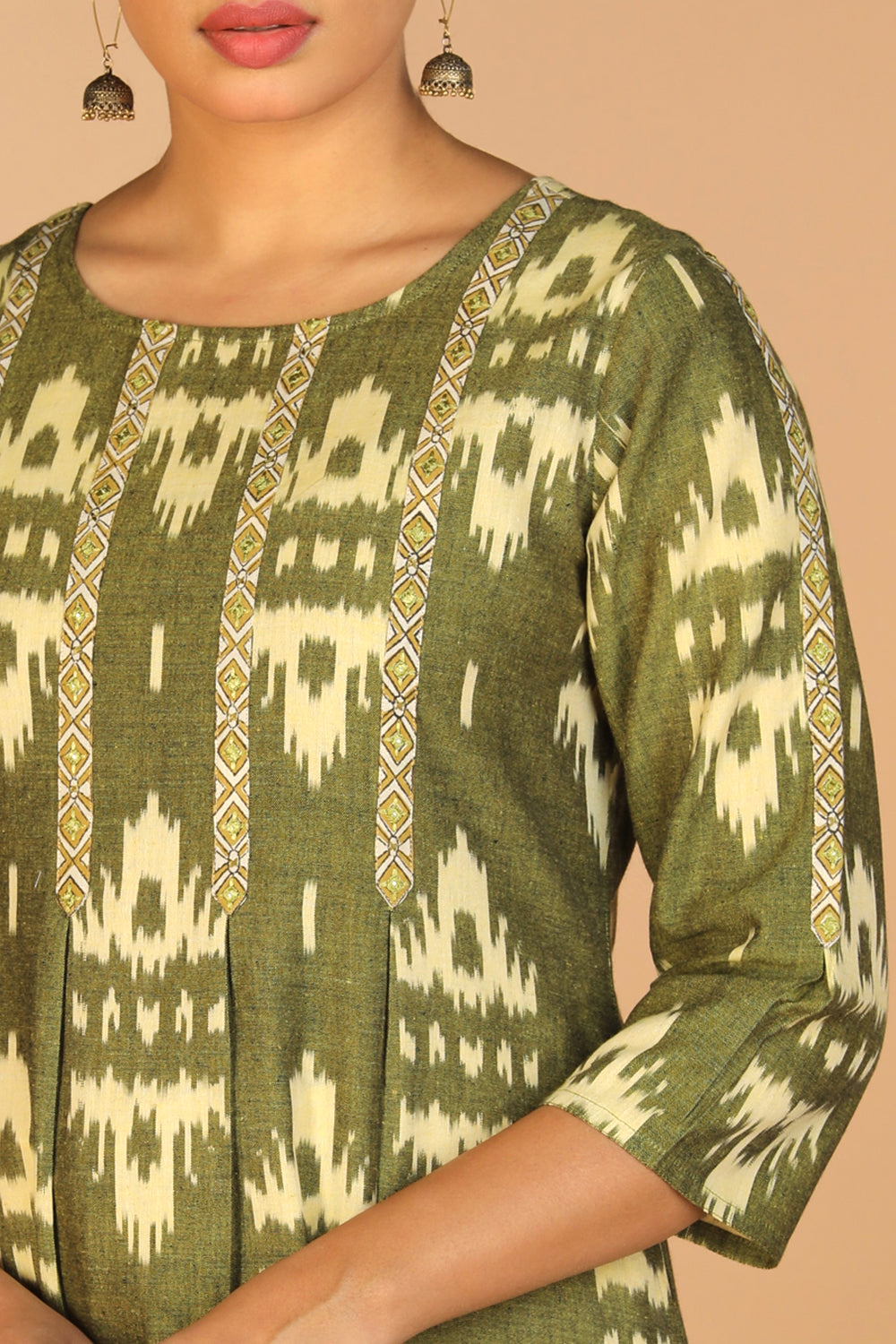 Collection of Cotton Ikat kurti in a gallery layout