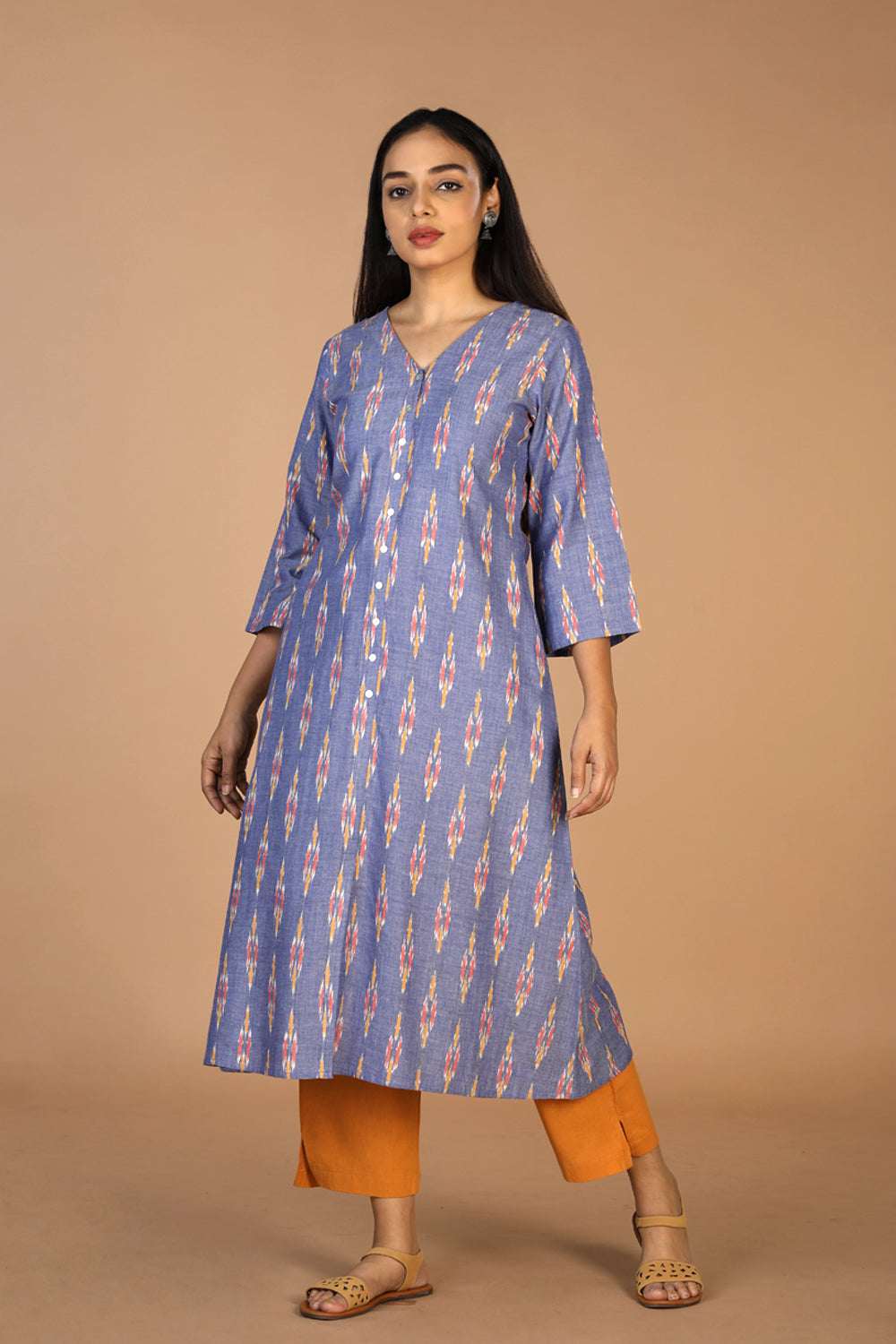 Collection of Cotton Ikat kurti in a gallery layout