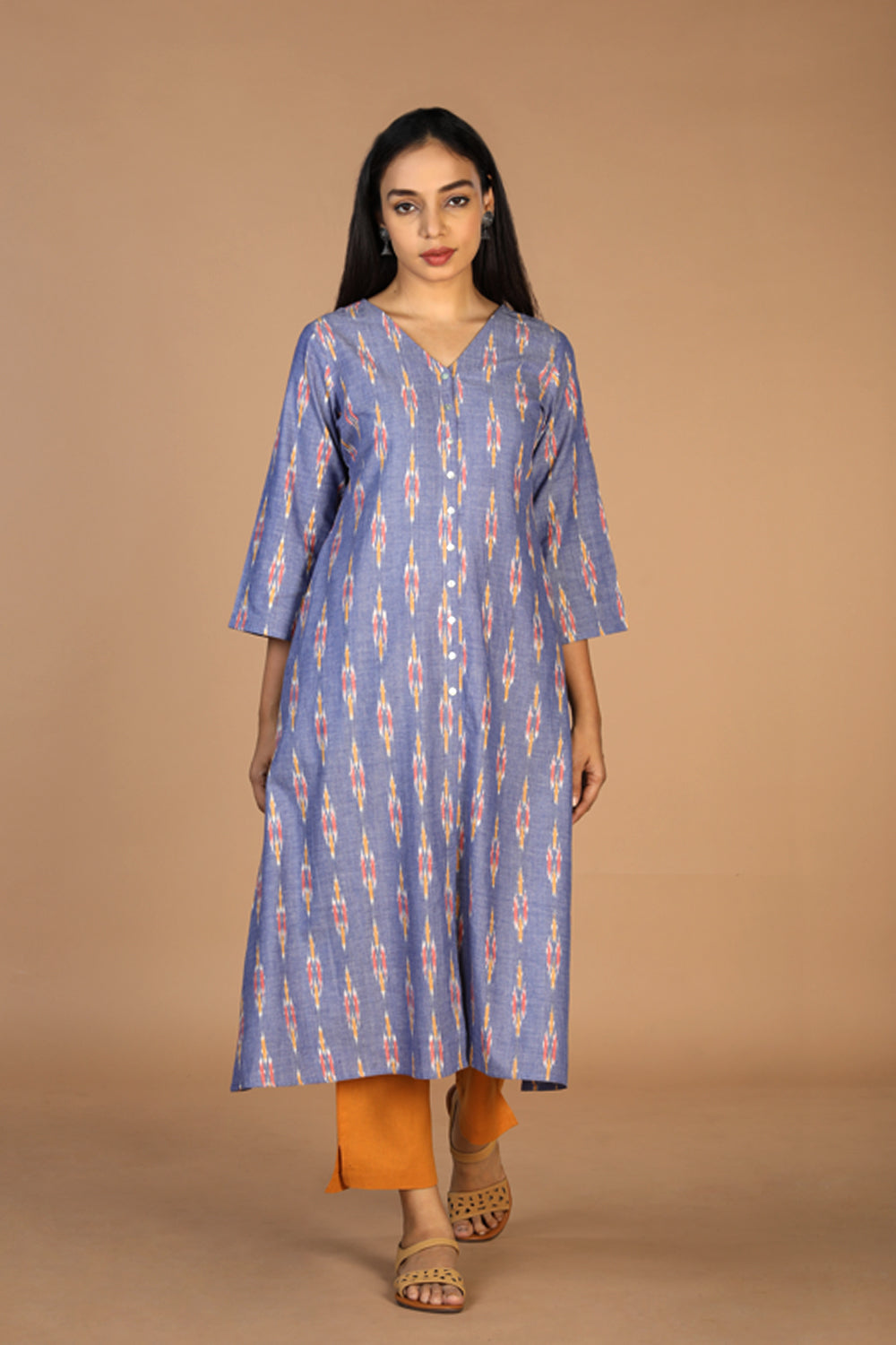 Collection of Cotton Ikat kurti in a gallery layout