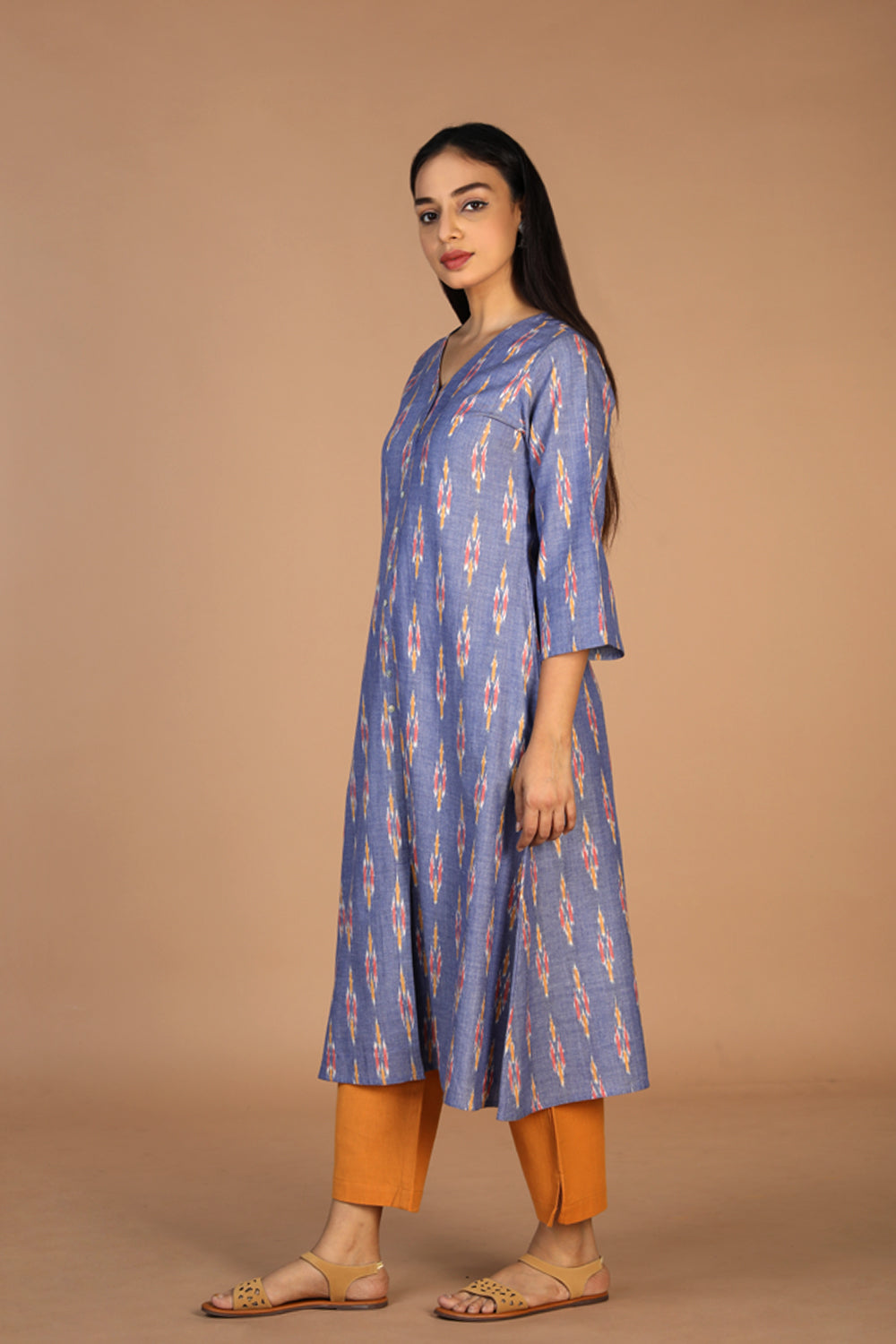 Collection of Cotton Ikat kurti in a gallery layout