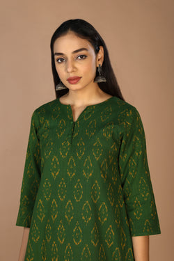 Collection of Cotton Ikat kurti in a gallery layout